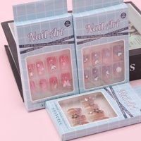 Perforación de Punto de Moda Uñas Falsas (Cabeza Cuadrada) 6