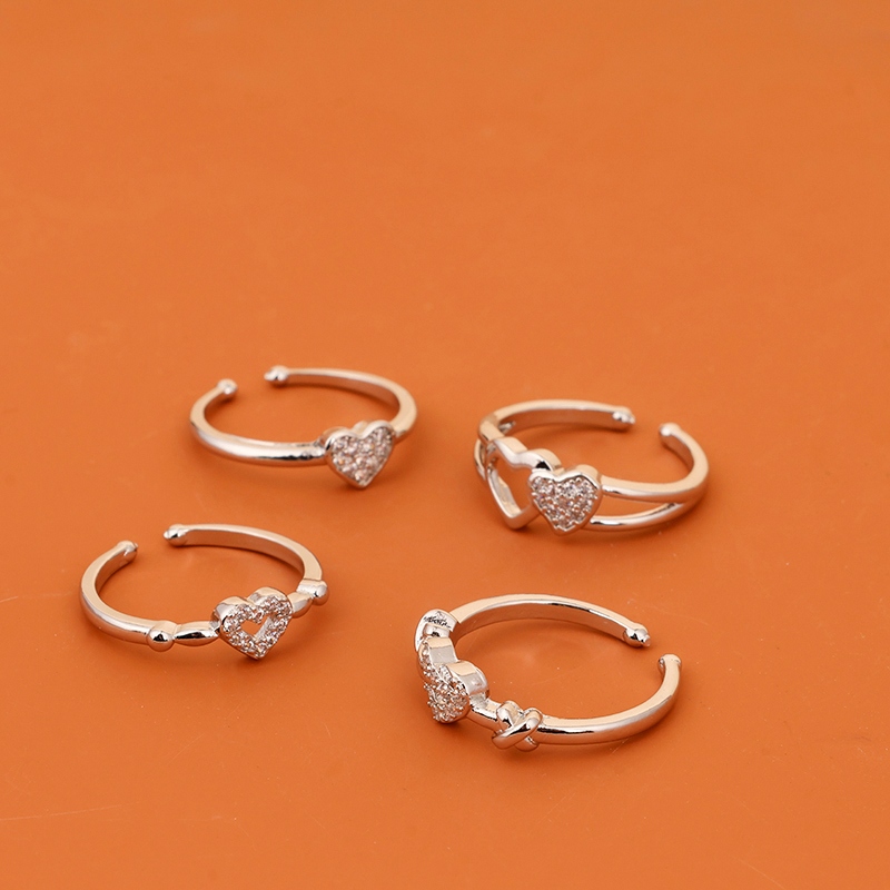 Anillo de Forma de Amor de Diamante Completo
