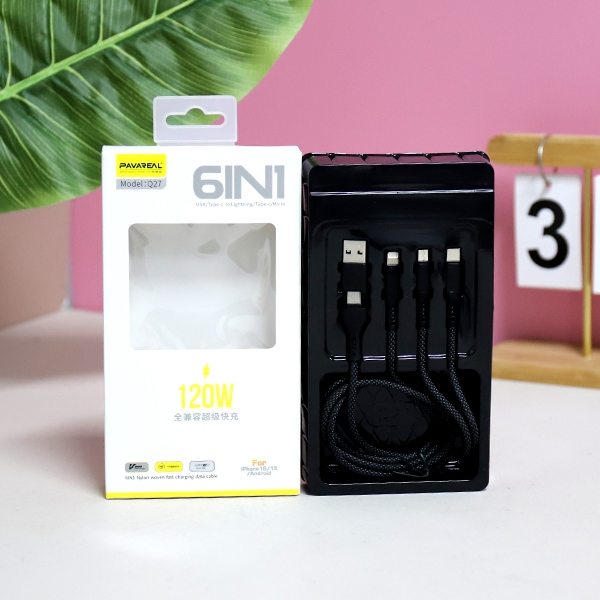 Q27 Seis En una Línea de Datos de Carga Super Rápida Totalmente Compatible Con 120W 4