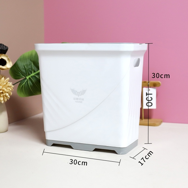 YZ-6602 Gran Basurero Sanitario Rectangular (Soot White) 3