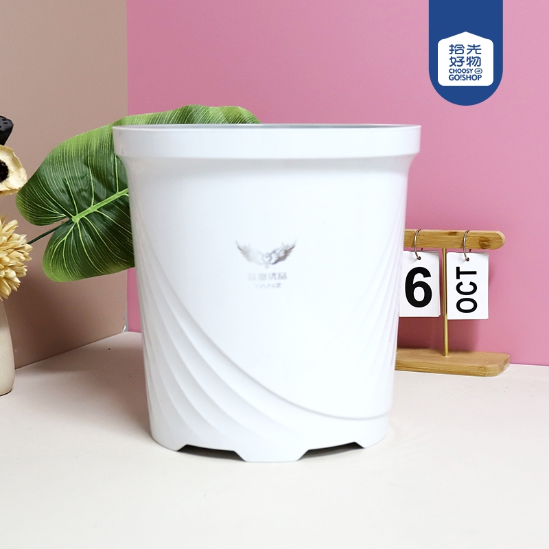 YZ-6605 Gran Caja de Basura Sanitaria Redonda (Blanco de Hollín) 2