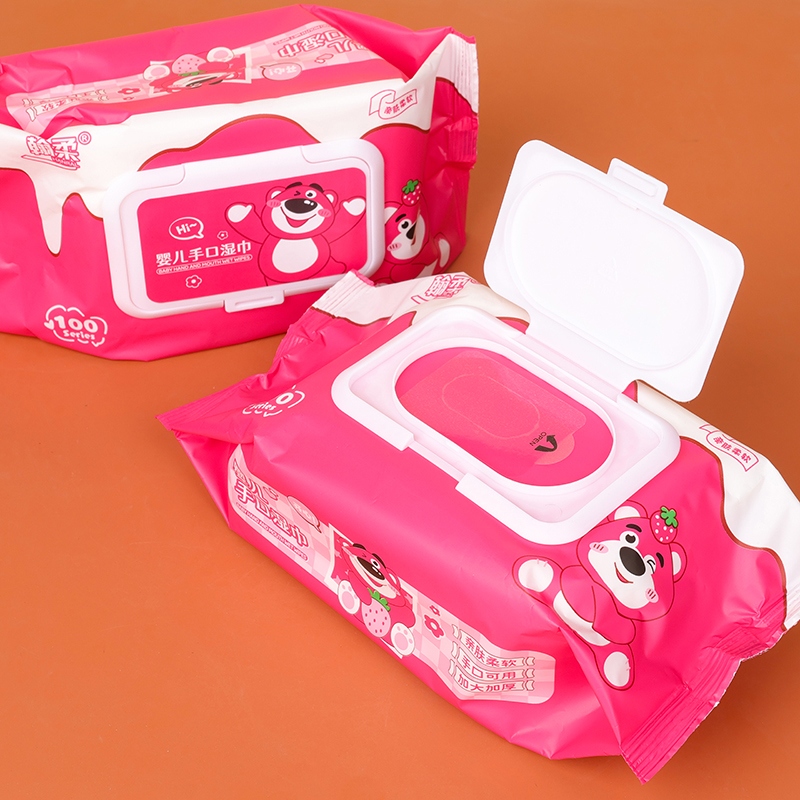 Hanrou 1743 Strawberry Bear Baby Wipes 3