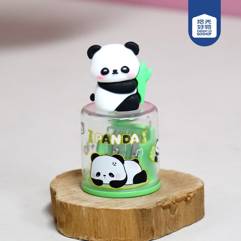 3081 Rojo Panda Doble Agujero Afilador Lápiz