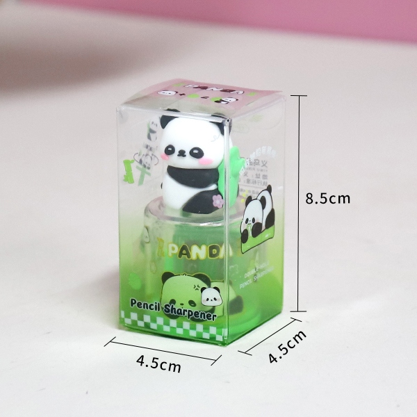 3081 Rojo Panda Doble Agujero Afilador Lápiz 3