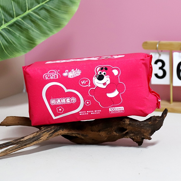 1616 Oso de Frambuesa Cotton Soft Wash Towel (100 Hojas) 3