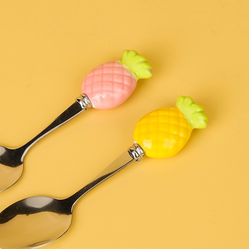 HSC-2 Pineapple Ceramic Handle No.3 Pointy Spoon 3