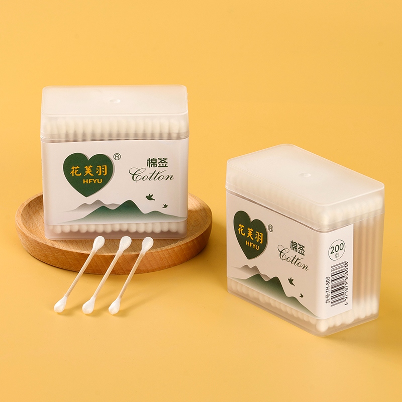 Hua Fu Yu 803 Gold Standard Frosted Square Box Cotton Swab (300)