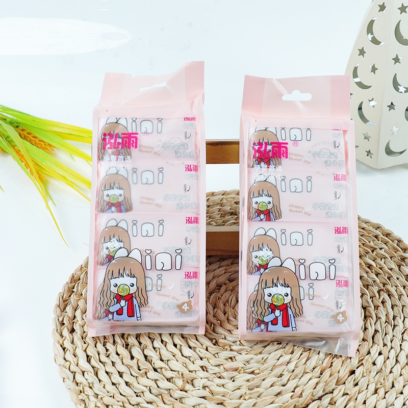 Hongyu 758 Mini Wipes Húmedo (4 Pequeños Paquetes)