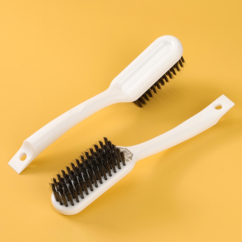 1000 Shoe Brush with Long Handle (White) 4