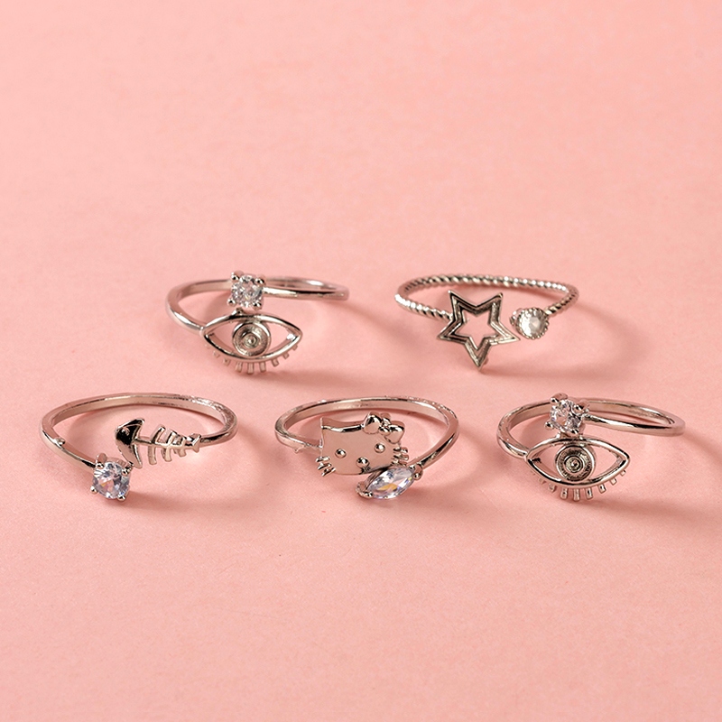 Nuevo Anillo de Apertura de Forma de Zircon 2