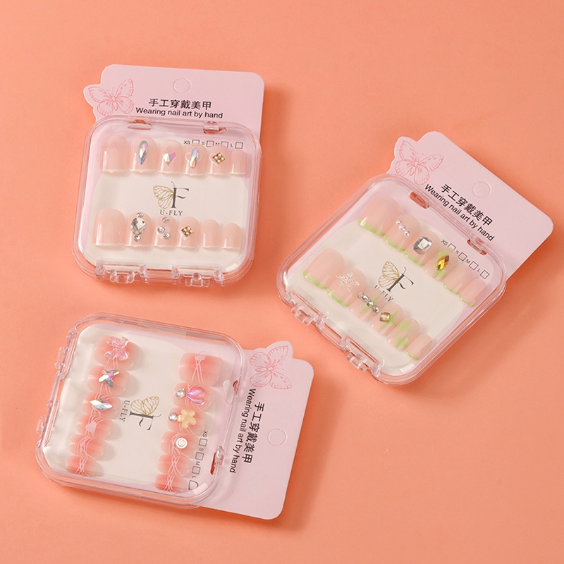 Accesorios de Perforación de Punto de Caja Transparente Uñas Falsas (Cabeza Cuadrada) 2
