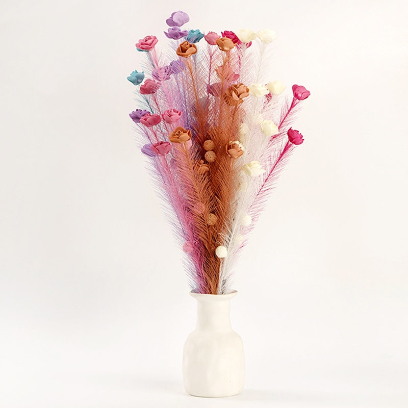 708 Rosa Flor de Simulación de Plumas (Color Aleatorio) 2