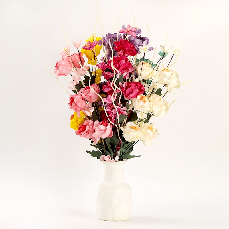 4103 Flores de Simulación de Rosa Gradiente (Color Aleatorio) 2