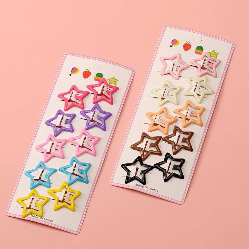Color En Caja Baja Cinco Puntas de Estrella Bb Clip (5 Pares) 2