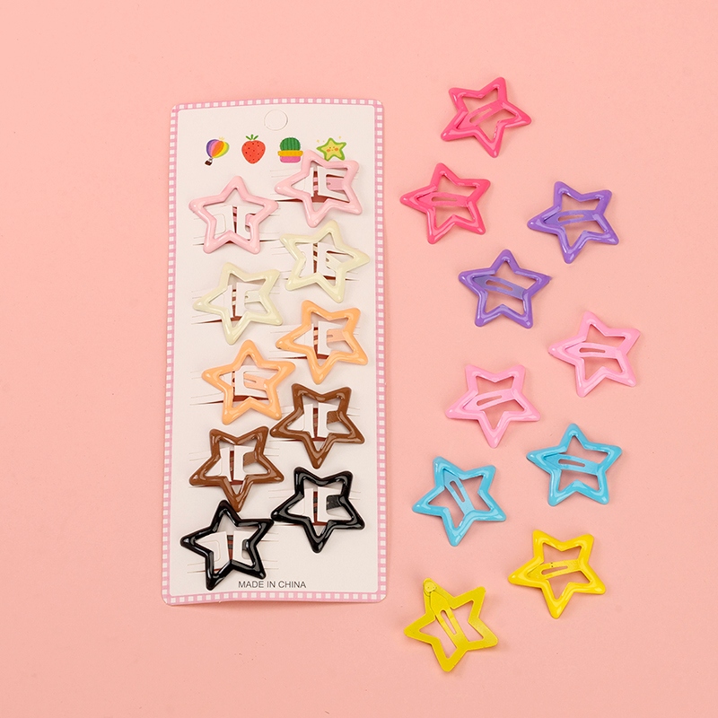 Color En Caja Baja Cinco Puntas de Estrella Bb Clip (5 Pares) 4