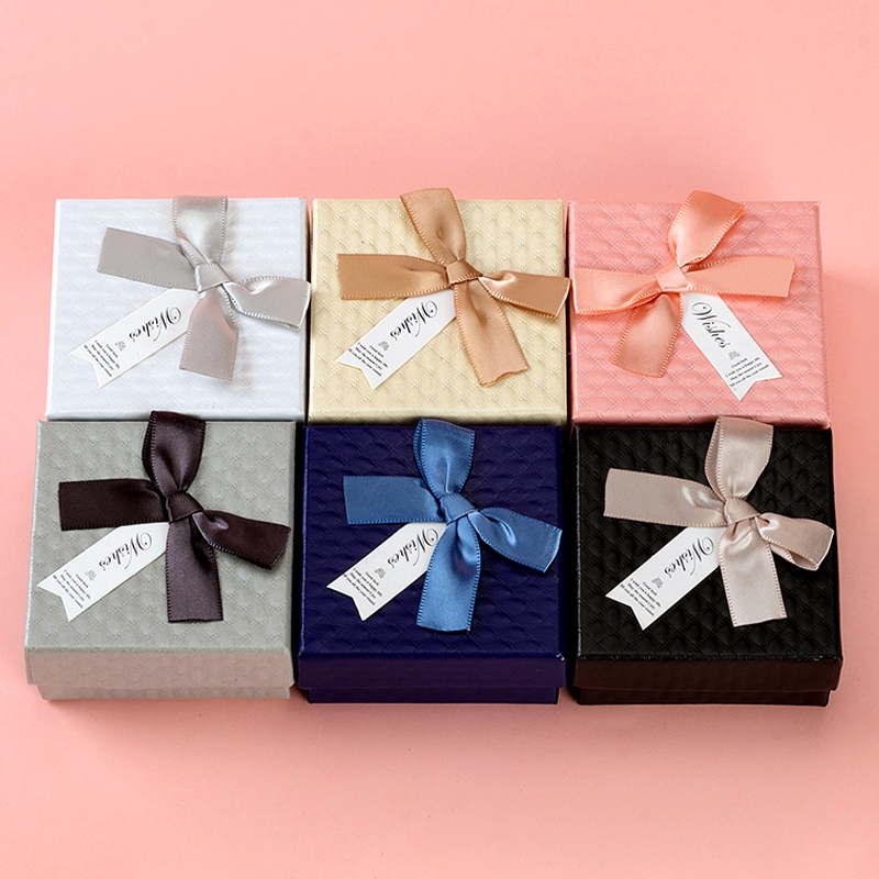 7575 Caja de Regalo Cuadrado de Corbata de Arco (7.5*7.5*3.5) 5