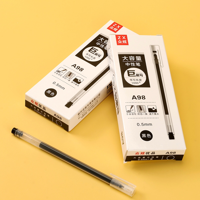 Todo Deslumbrante A98 Gigante Puede Escribir Gel Pluma Negro