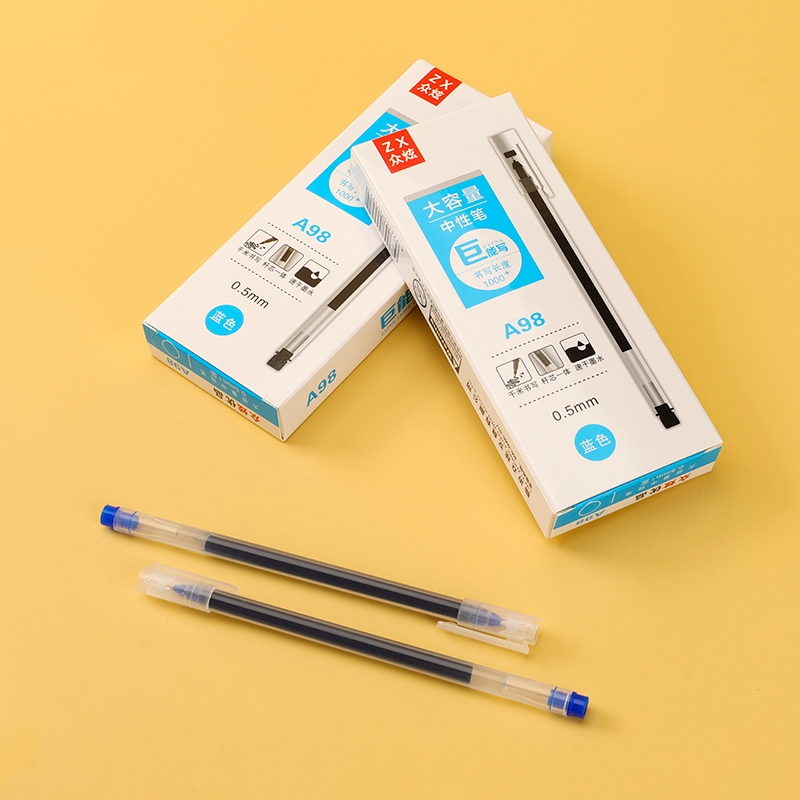 Zhong Xuan A98 Giant Can Write Gel Pen Blue (12) 2