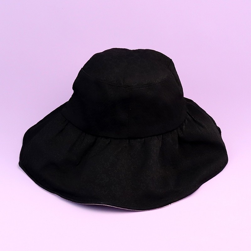 Pequeño Sombrero Hembra de Estilo Fragante Negro y Blanco (Mixed) 2
