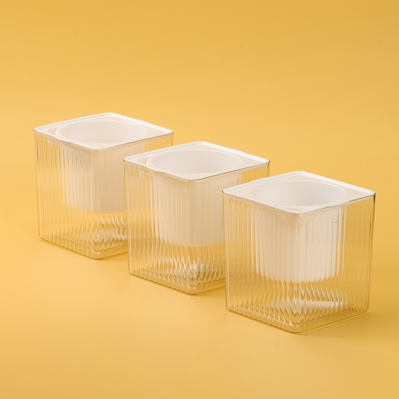 A- 69 Pot de Flores Cuadradas Transparentes (4/pack)