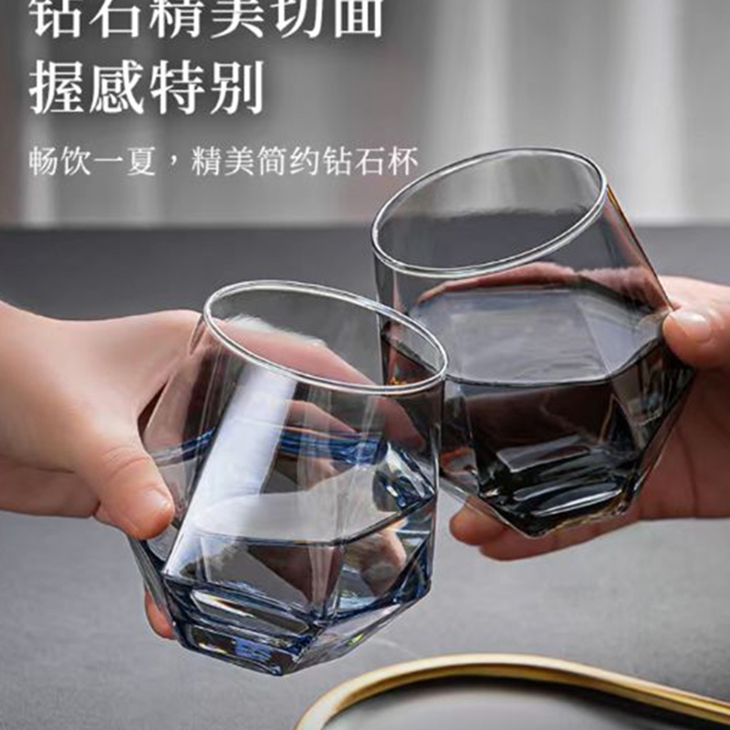 Tongyuan Hexagonal Glass (Amber Ash 280ML)