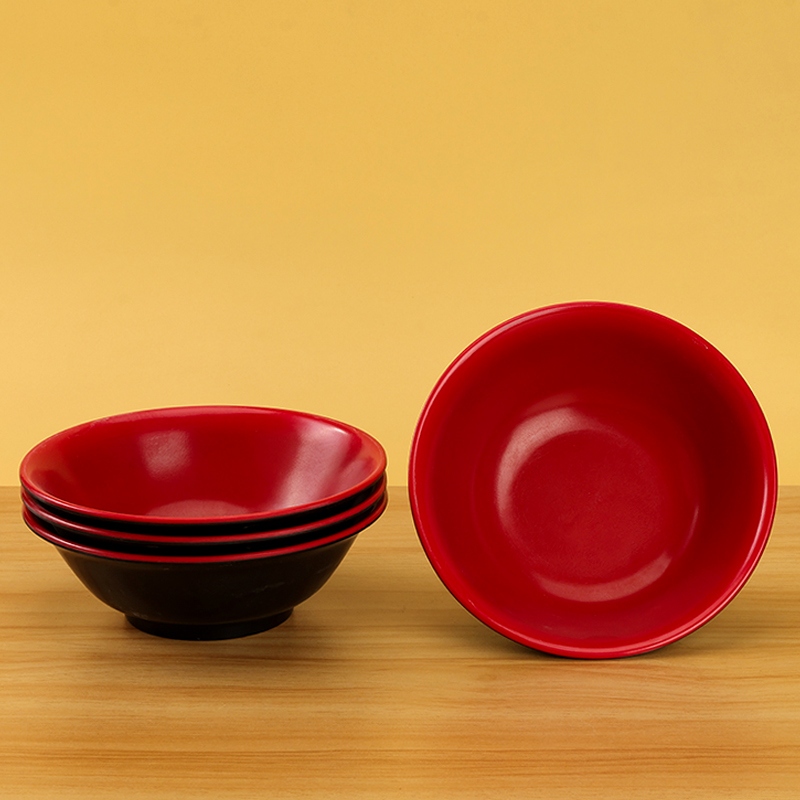 5065 Tazón de Porcelana Roja y Negra