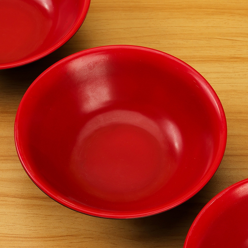 5065 Tazón de Porcelana Roja y Negra 4