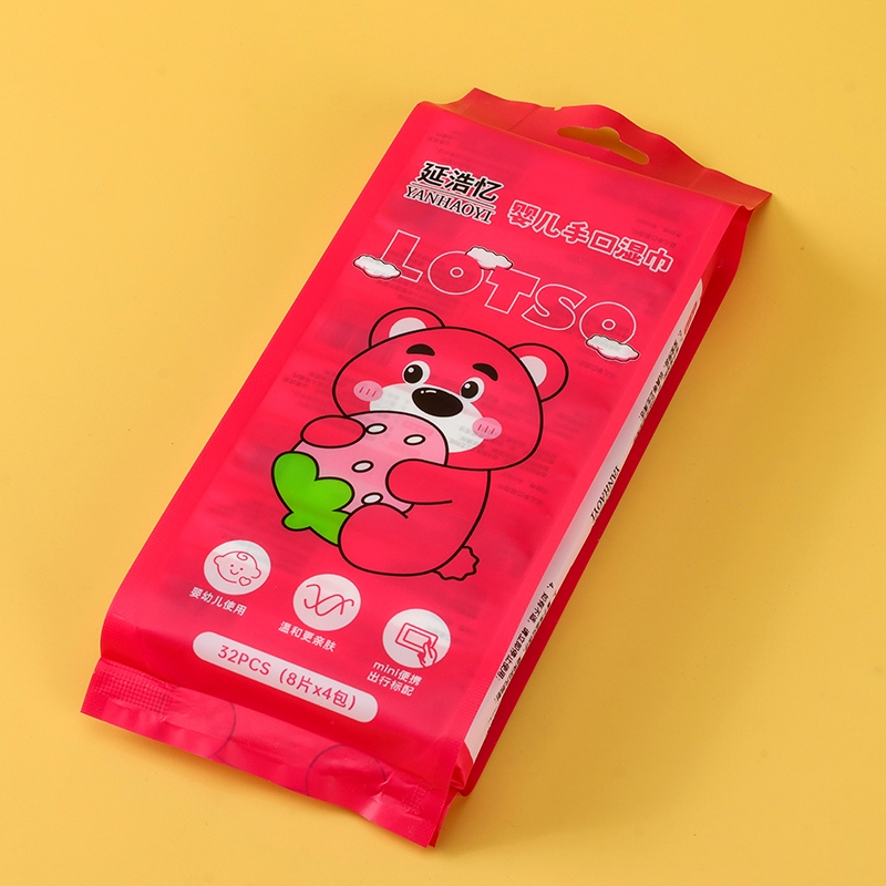Yan Hao Yi 56563 Strawberry Bear Quadruple Wet Wipes (120) 3