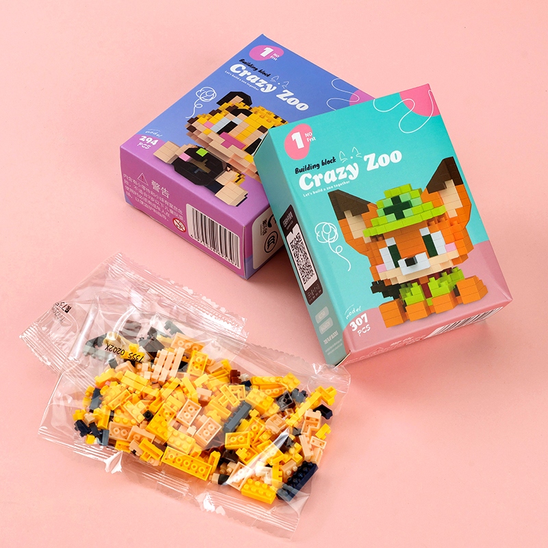 Chao Le Chuang Animal City Assembled Building Blocks (Random Style)