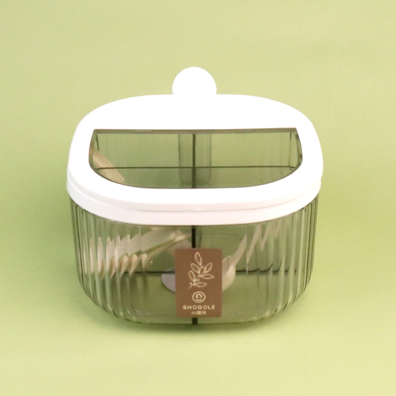 3798 Light Luxury Transparent Four-compartment Seasoning Box 2