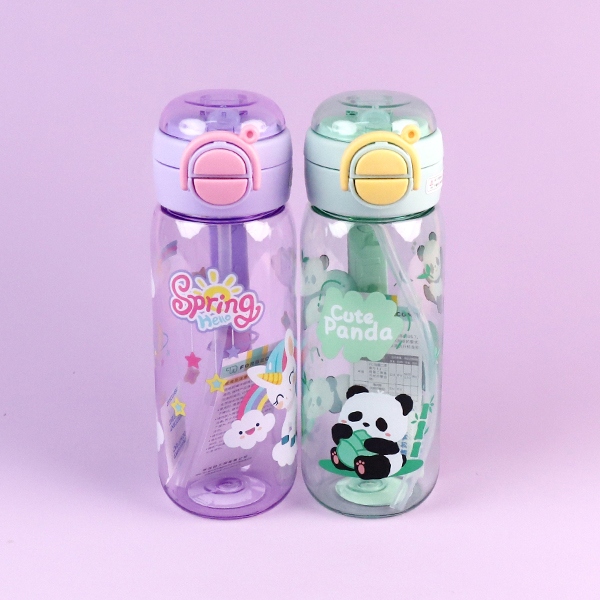 LF-2028 Caricatura Doble Bebida Taza de Plástico (600ml) 4