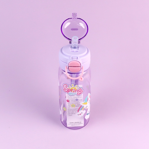 LF-2028 Caricatura Doble Bebida Taza de Plástico (600ml) 5