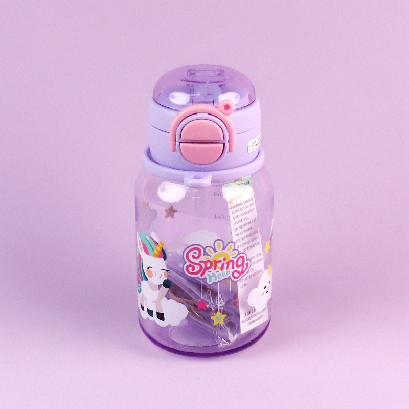 LF-2039 Correa de Dibujos Animados Agua Taza de Plástico (600ml) 2