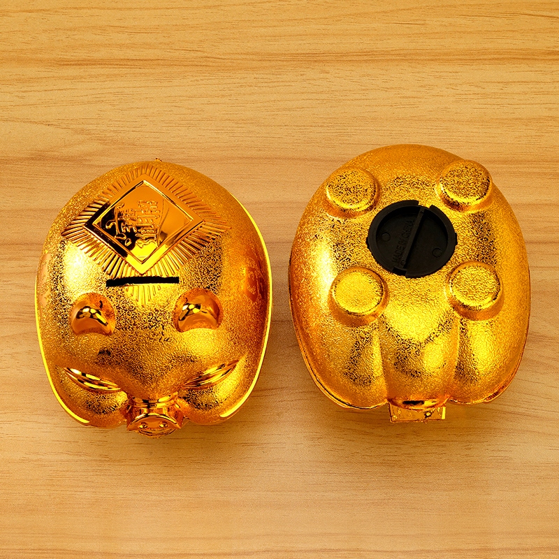 Banco de Cerdo Dorado de Plástico (200) 3