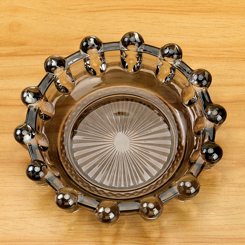 Hua Jing Yafo Beads Ashtray (Amber, Soot) 3