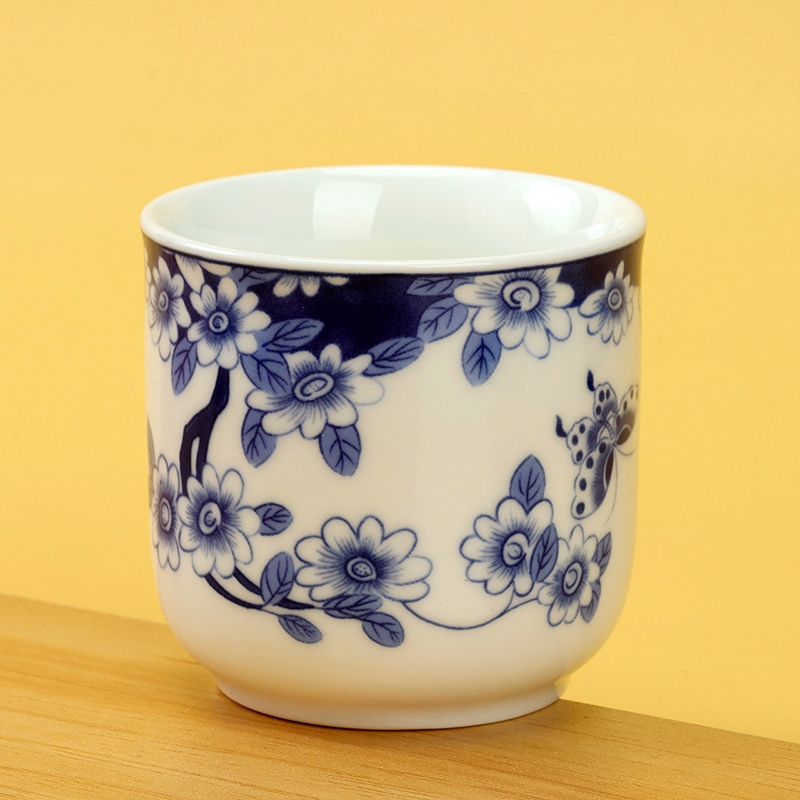 Copa de Cerámica Plana Azul y Chino (Aleatoria) 4