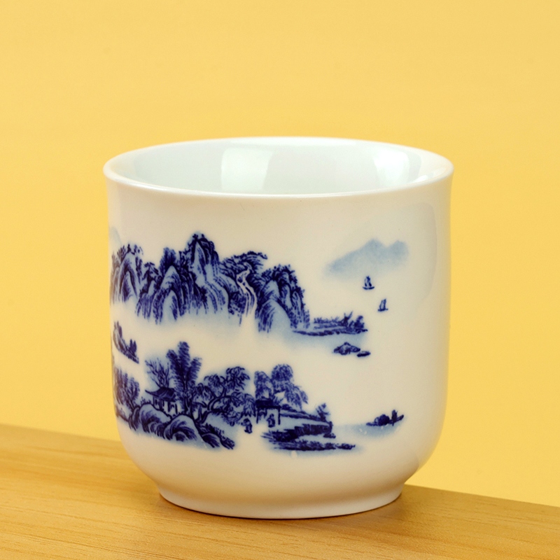Copa de Cerámica Plana Azul y Chino (Aleatoria) 5