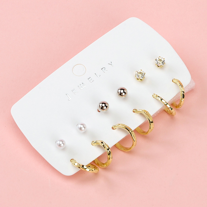Pendientes de Modelado de Anillo de Bolsillo (6 Pares) Al Azar 3