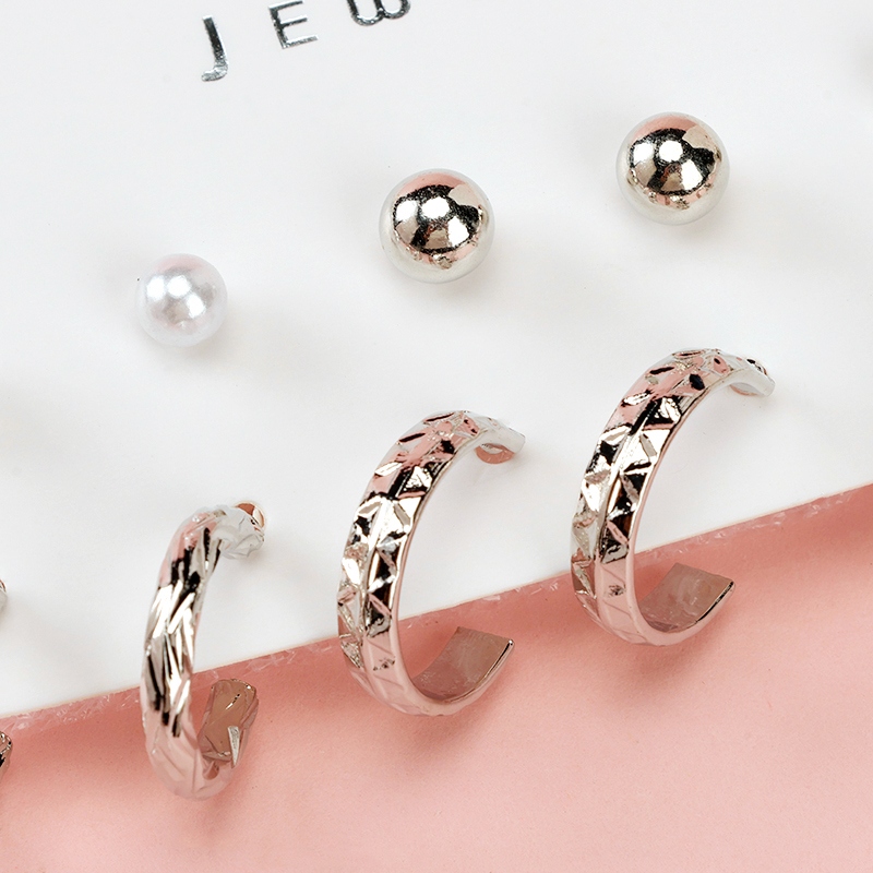 Pendientes de Modelado de Anillo de Bolsillo (6 Pares) Al Azar 4