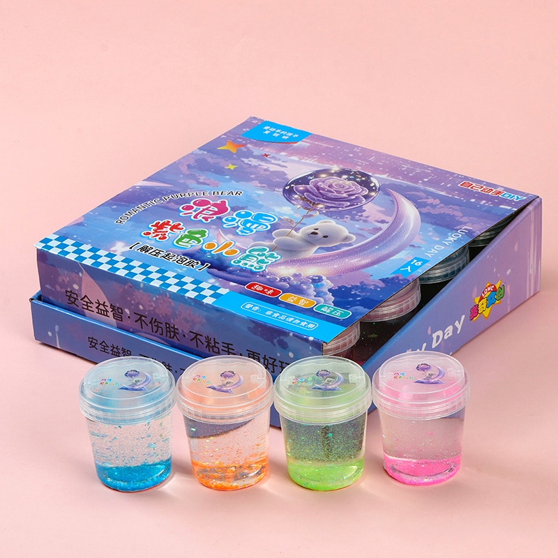 8018-6 Romantic Purple Bear Bubble Glue 4