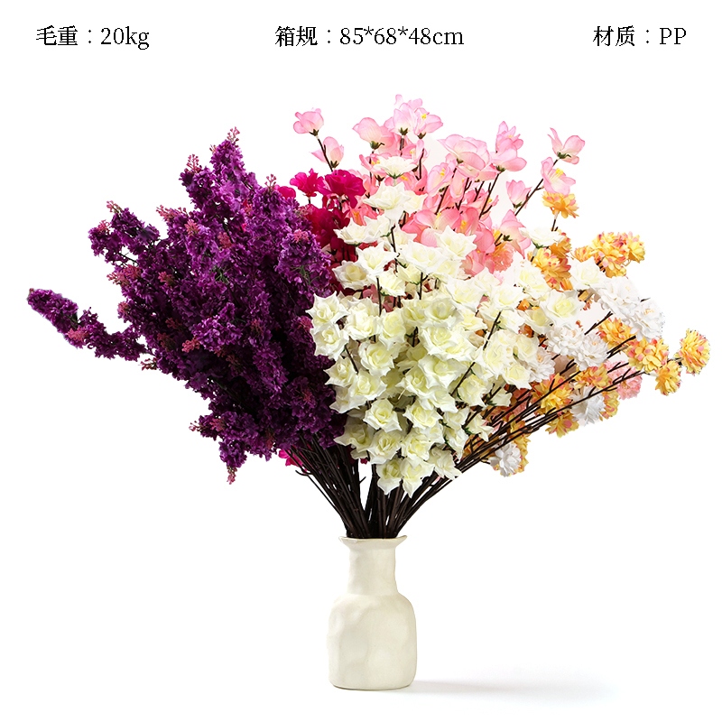 Flor de Rama de Melocotón de Punta Única (Aproximadamente 57-70cm) 2