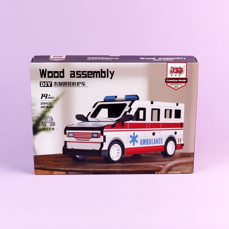 6791DIY Coche de Montaje de Madera (4 Mixto) 2