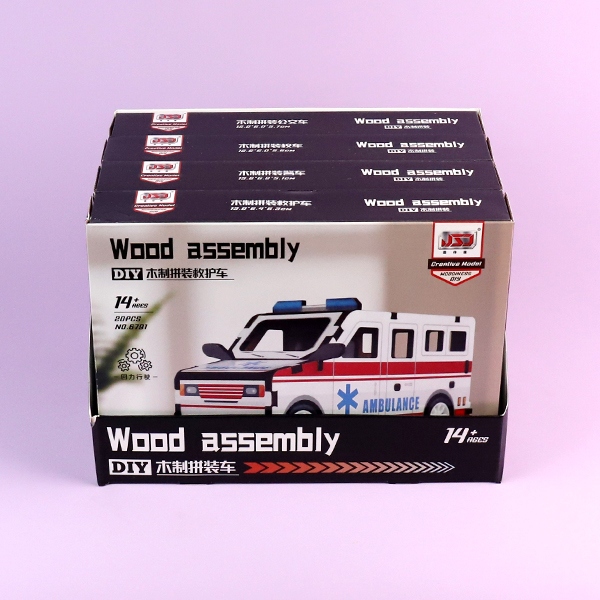 6791DIY Coche de Montaje de Madera (4 Mixto) 5