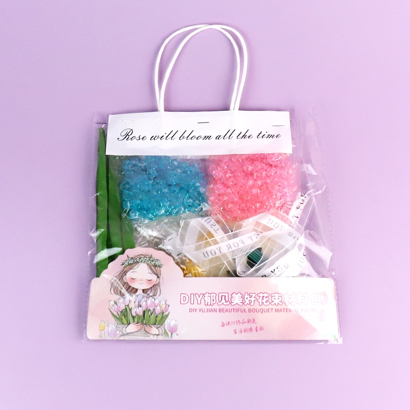 8022DIY Yu Ver Hermosa Bolsa de Material de Ramo