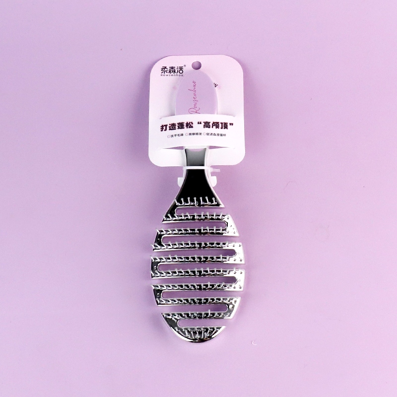 CYF3412 Electroplated Silver Wet and Dry Comb