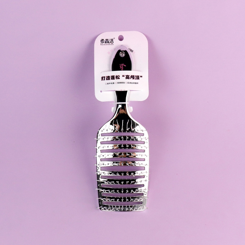 CYF3414 Electroplated Silver Wet and Dry Comb 2