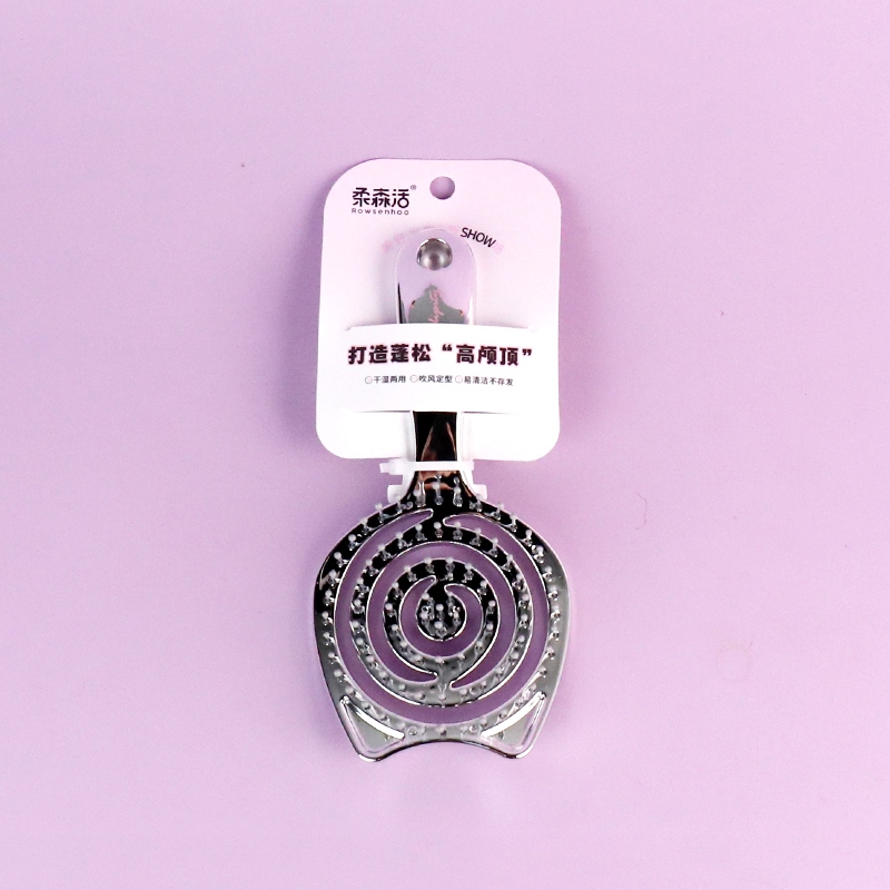 CYF3423 Meow Ear Electroplated Silver Wet and Dry Comb 2