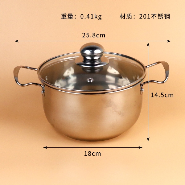 18cm de Acero Doble Oreja de Sopa Pot (Blister) 3