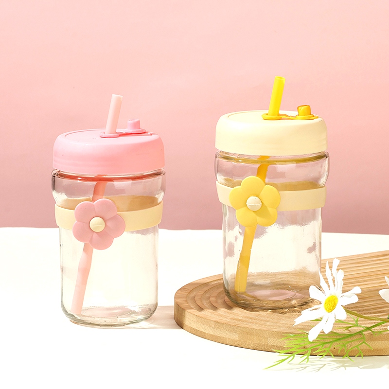 Favan Flower Straw Glass (400ml, No Net) 3