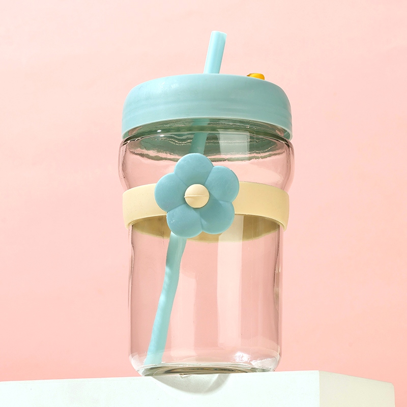 Favan Flower Straw Glass (400ml, No Net) 4